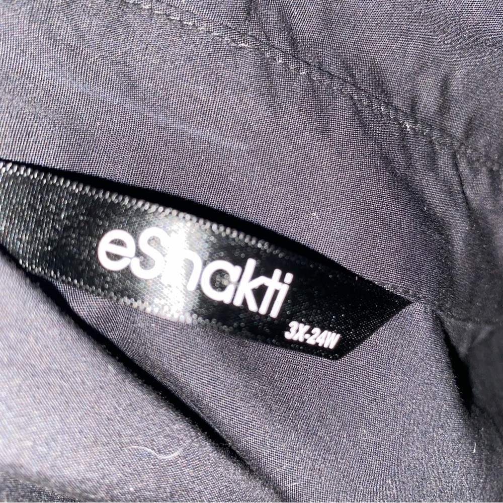 eshakti Black Pintuck Pleat Bib-Front Poplin Dress - Picture 5 of 16